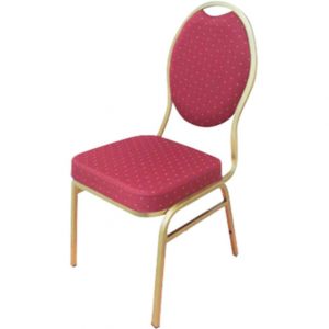 chaise banquet royal or et bordeaux